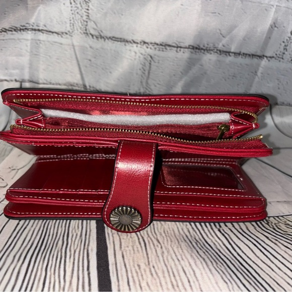 Women's Large Capacity RFID Blocking Luxury Genuine Leather Clutch Wallet - Picture 10 of 12